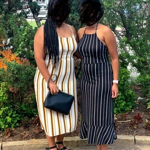 Sleeveless striped summer dress